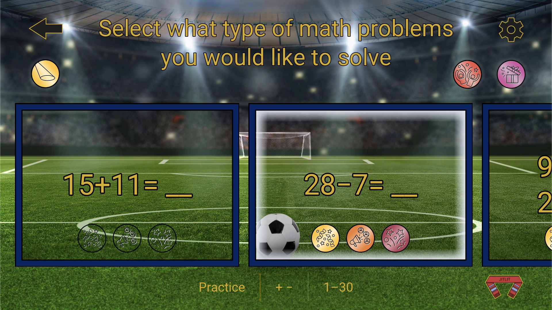 Game main menu